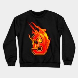 Burning Hot Sports Letter 3 Crewneck Sweatshirt